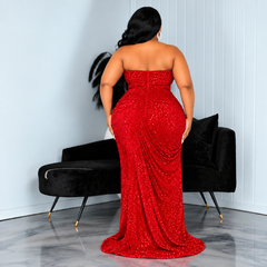Red Winnie Sequin Dress