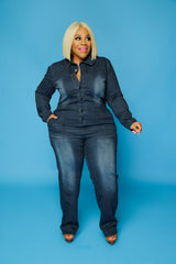 Belle Blue Denim Jumpsuit