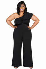 Black One Shoulder Jumpsuit