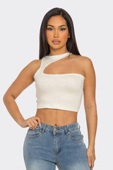 Ivory Cuttin Crop Top