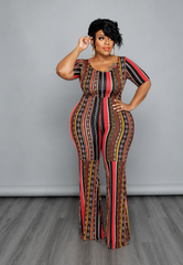Print & Flare Jumpsuit