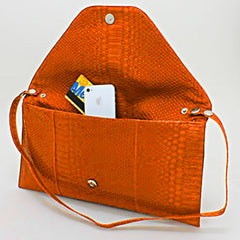 Orange Envelope Clutch