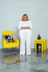 White Elisa Peplum Set * Exclusive*