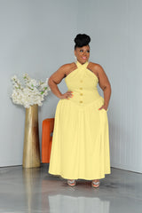 Yellow Mya Halter Dress