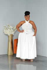 White Mya Halter Dress