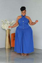 Royal Blue Mya Halter Dress