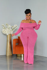 Pink Fold Over Jumpsuit