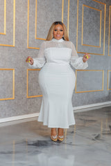 White Kathy Mesh Skirt Set