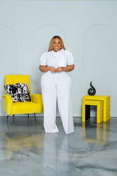 White Destinee Bow Jumpsuit