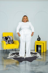 White Elisa Peplum Set * Exclusive*