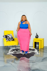 Pink Mineralize Fringe Skirt