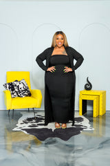 Black Rib Duster Set