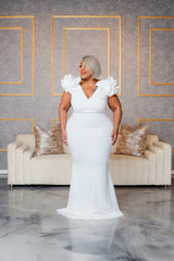 Ivory Polly Ruffle Dress