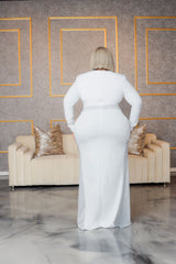 Ivory Side Glam Gown