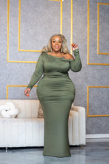 Olive Off Balance Skirt Set