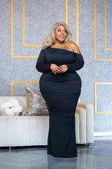 Black Off Balance Skirt Set