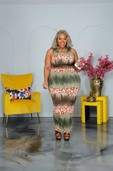 Raven Print Skirt Set