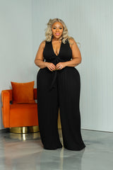 Black Hazel Pleat Jumpsuit