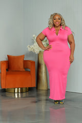 Pink Charlie Collar Dress