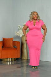 Pink Charlie Collar Dress