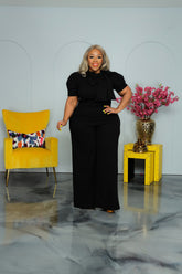 Black Destinee Bow Jumpsuit