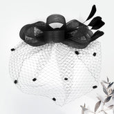 Black Bow Feather Fascinator
