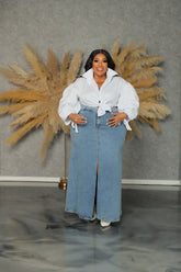 Cassy Denim Maxi Skirt