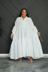 White Smock Swing Dress