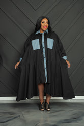 Black Outta Denim Pocket Dress