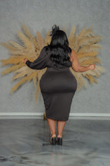 Black Nessa One Sleeve Dress