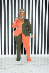 Orange Half Pant Set