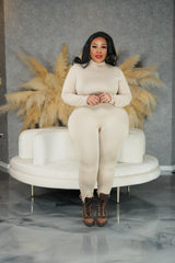 Khaki Lonnie Turtleneck Catsuit