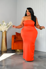 Orange Rhianna Tube Dress