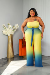 Blue Rae Ombre Pant Set