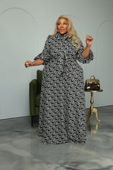 Black Greek Bow Tie Dress