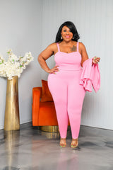 Pink Celine Pant Suit