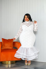 White Voluptuous Lace Dress