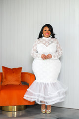 White Voluptuous Lace Dress
