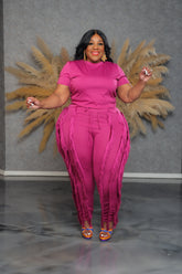 Berry Baddie Fringe Set