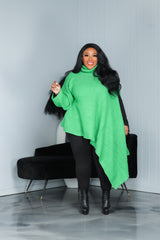 Green Asymmetrical Sweater