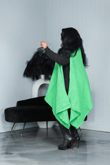 Green Asymmetrical Sweater