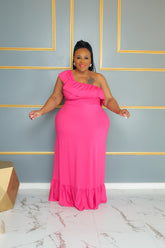 Pink In A Ruffle Dress