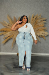 Easily Spotted Denim Skirt