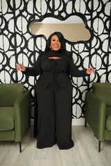Black Cape Pant Set