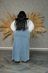 Cassy Denim Maxi Skirt