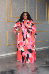 Pink Gia Geometric Dress