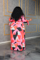 Pink Gia Geometric Dress