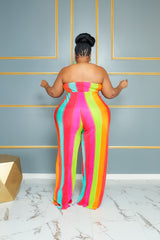 Rainbow Givin You Pleats Jumpsuit