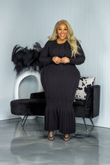 Black Kylie Sweater Dress