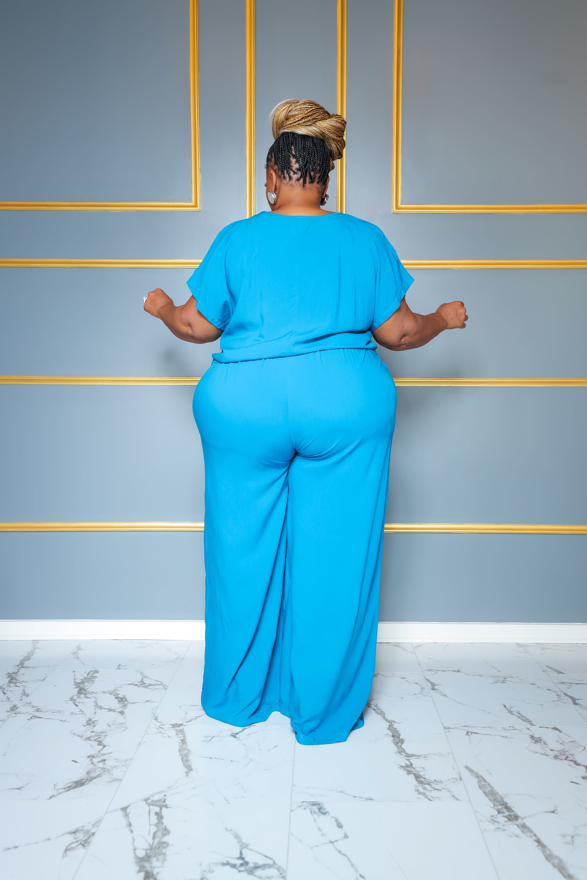 Teal Celine Wide Leg Set
